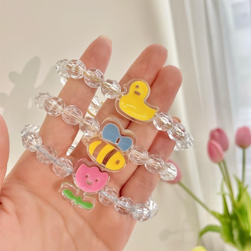 Crystal Beads Hair Tie Bracelet Hair Bands