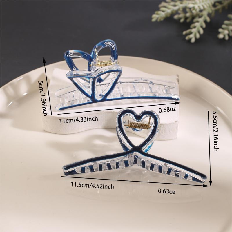 Enamel Style Hair Claw Shark Claw Transparent Ponytail Holder Clip