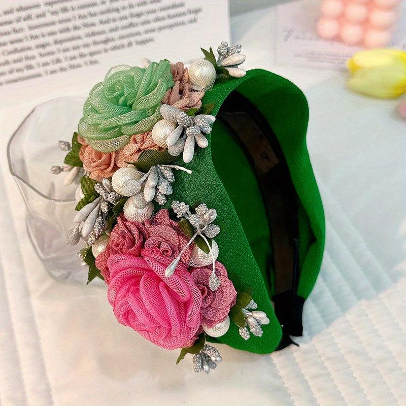 Boho Flower Headband Leaf Berry Hoop Headdress Party Prom Props