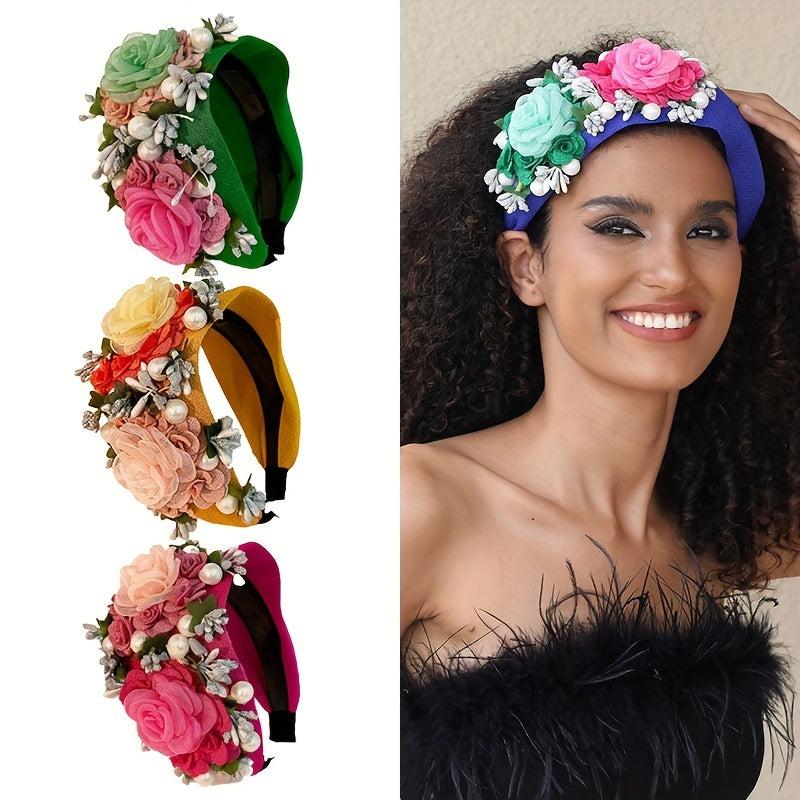 Boho Flower Headband Leaf Berry Hoop Headdress Party Prom Props