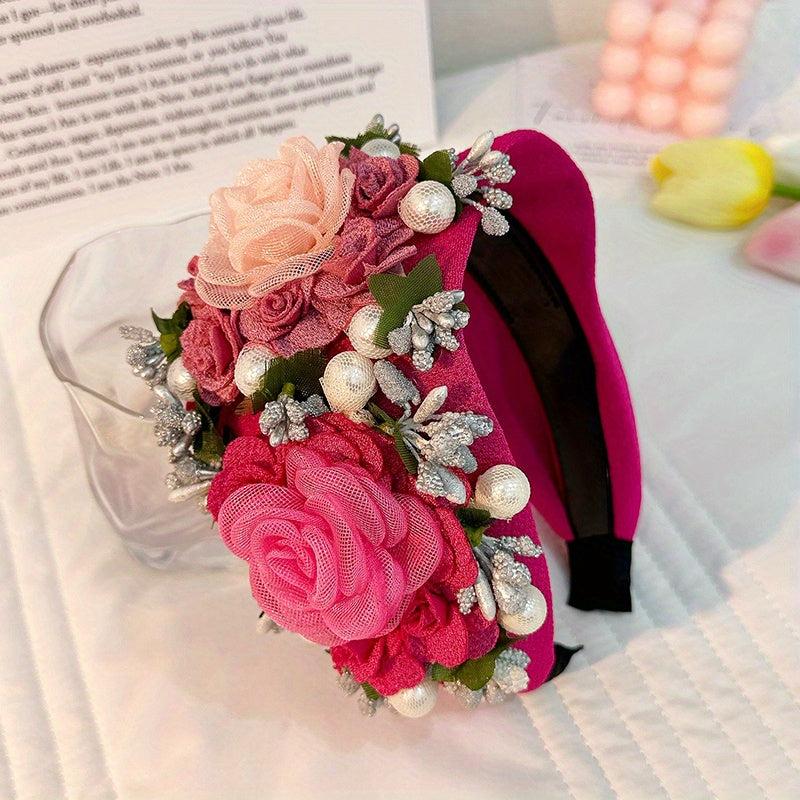 Boho Flower Headband Leaf Berry Hoop Headdress Party Prom Props
