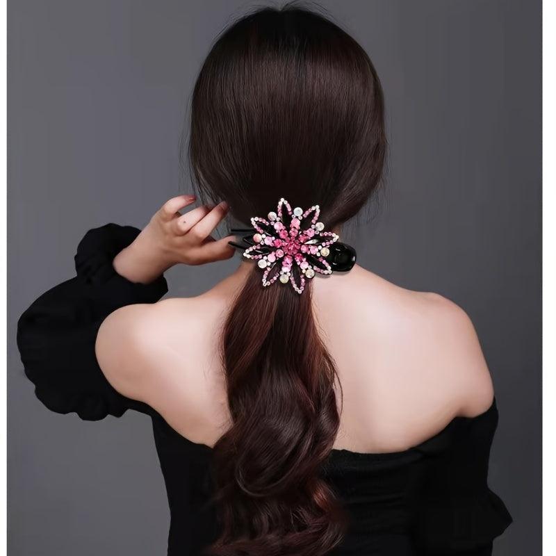 Vintage Rhinestone Hairpin Hair Clips for Women