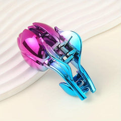 Gradient Holographic Hair Claw Rose Shaped Hair Claw Clip For Women Girls