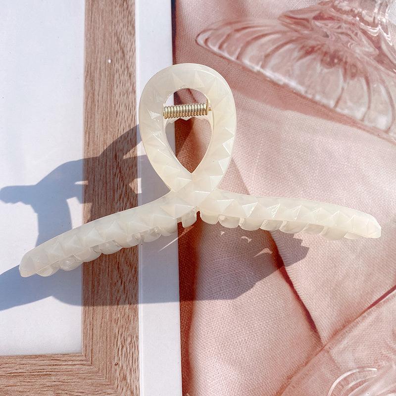 Large Frosted Cross Claw Clip Hair Clip