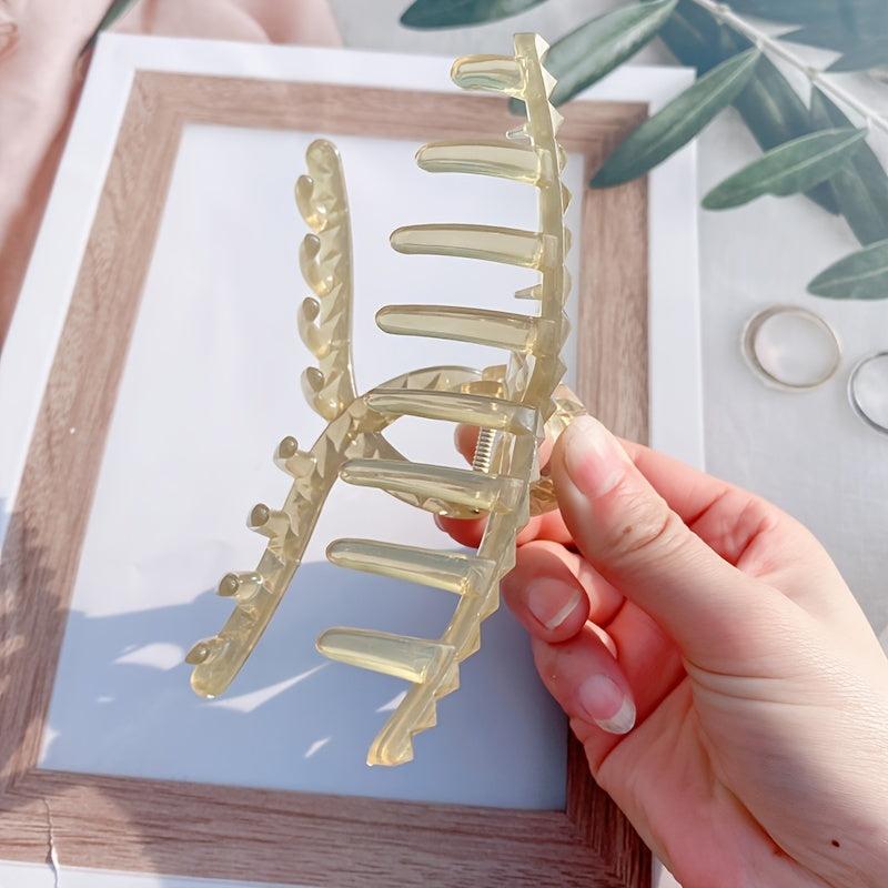 Large Frosted Cross Claw Clip Hair Clip