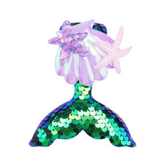 Mermaid Tail Hair Clip Pin Sequins Fish Tail Hairpin Starfish Shell Hair Accesso