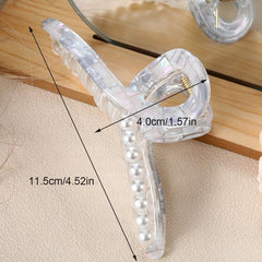 Acetate Hair Claw Faux Pearl Ponytail Holder Hair Accessories