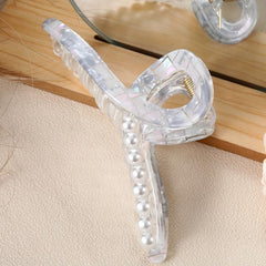 Acetate Hair Claw Faux Pearl Ponytail Holder Hair Accessories
