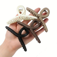Frosted Hair Claw Large Ponytail Holder For Thick Curly Hair