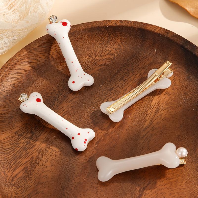 Halloween Dog Bone Hair Clips for Women Girls