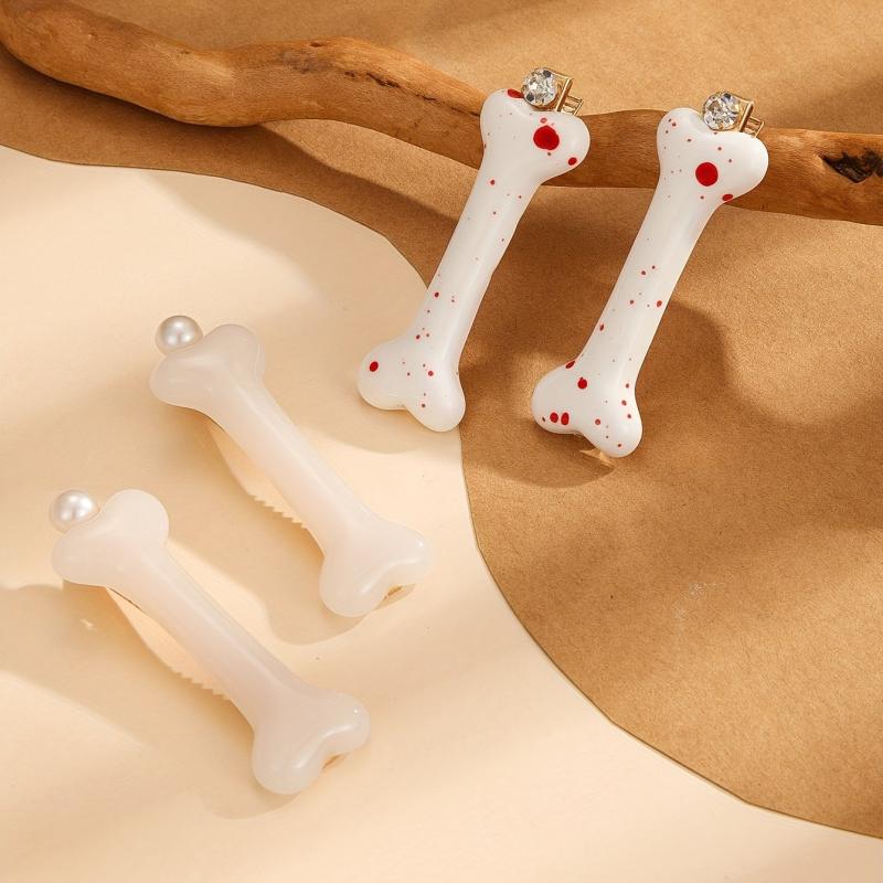 Halloween Dog Bone Hair Clips for Women Girls