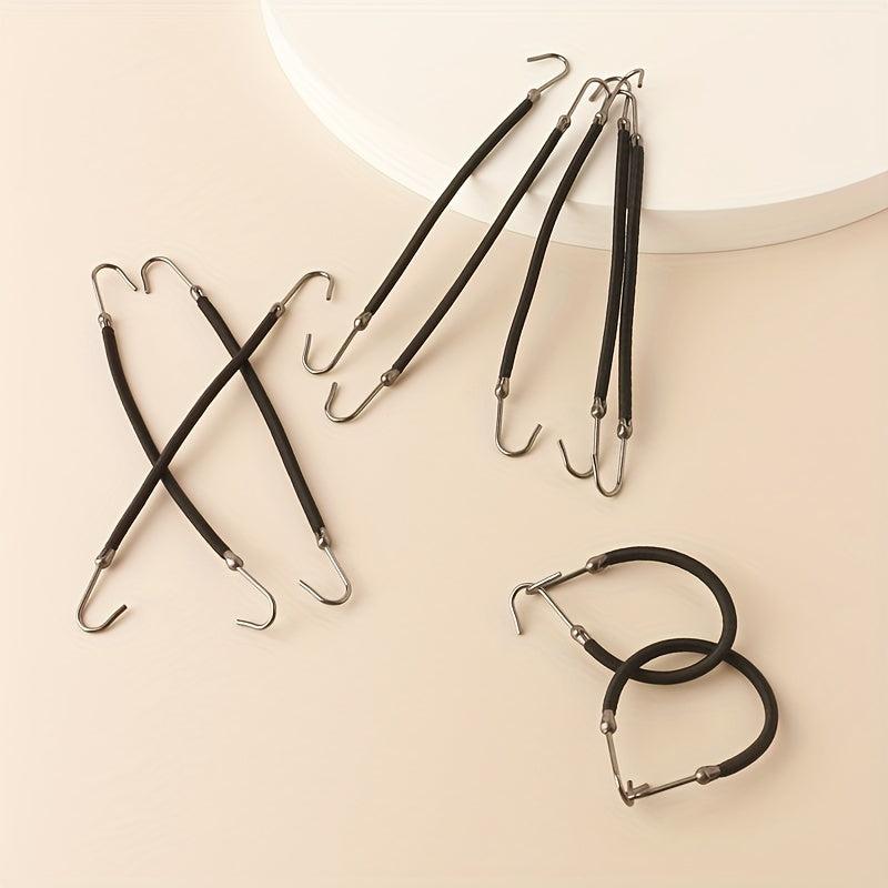 10pcs Hair Hook Tie Invisible Hair Rope Styling Tool Ponytail Holder Accessories