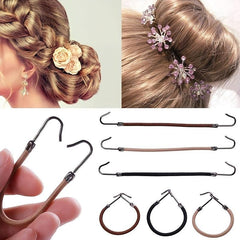 10pcs Hair Hook Tie Invisible Hair Rope Styling Tool Ponytail Holder Accessories