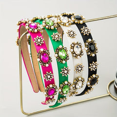 Baroque Rhinestone Headband Glitter Hair Band Vintage Hair Accessories