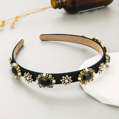 Baroque Rhinestone Headband Glitter Hair Band Vintage Hair Accessories