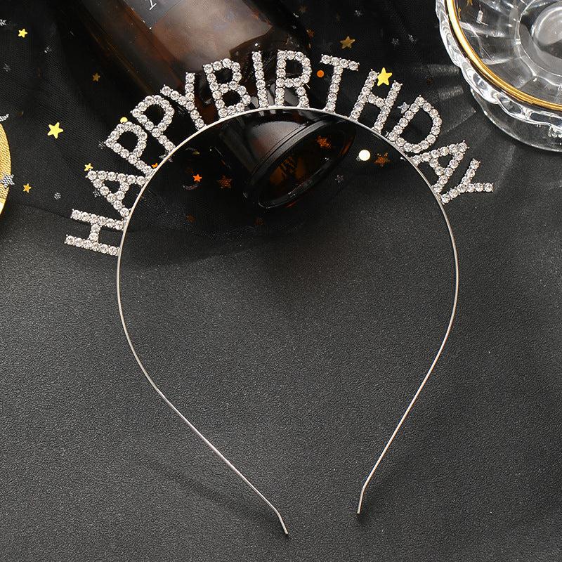 Crystal Happy Birthday Tiara Crown Headband