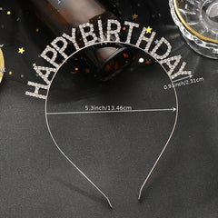 Crystal Happy Birthday Tiara Crown Headband