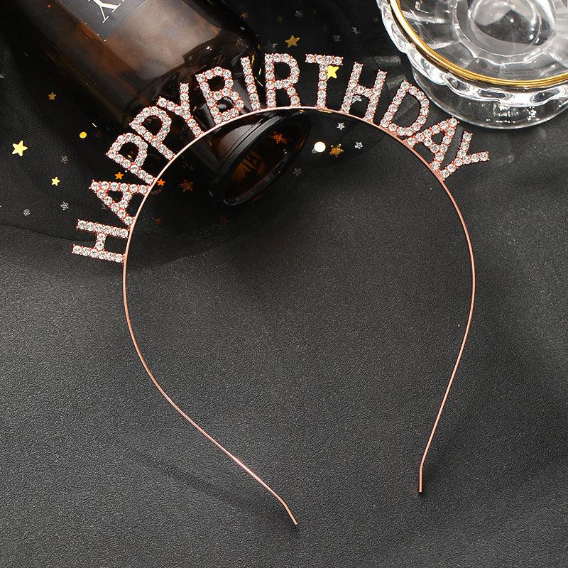 Crystal Happy Birthday Tiara Crown Headband