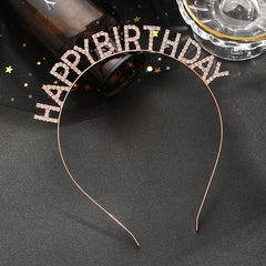 Crystal Happy Birthday Tiara Crown Headband