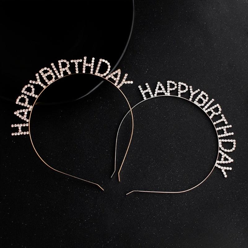 Crystal Happy Birthday Tiara Crown Headband