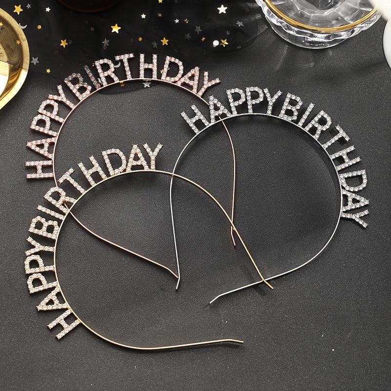Crystal Happy Birthday Tiara Crown Headband