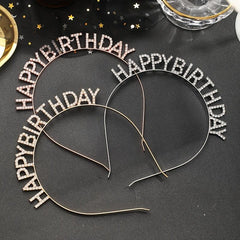 Crystal Happy Birthday Tiara Crown Headband
