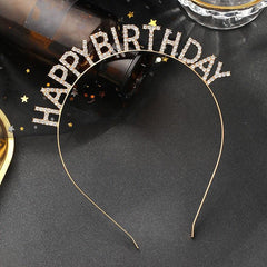 Crystal Happy Birthday Tiara Crown Headband