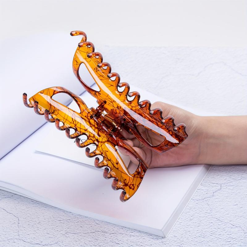 Glossy Large Hair Claw Clip for Women Girls Curly Hair