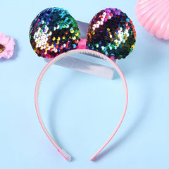 Sequin Animal Ears Headband Glitter Headdress for Women Girls Toddlers
