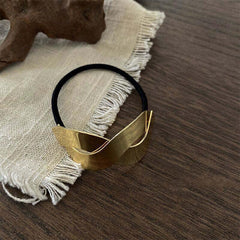 Golden Metal Hair Tie High Elastic Rubber Band Head Rope