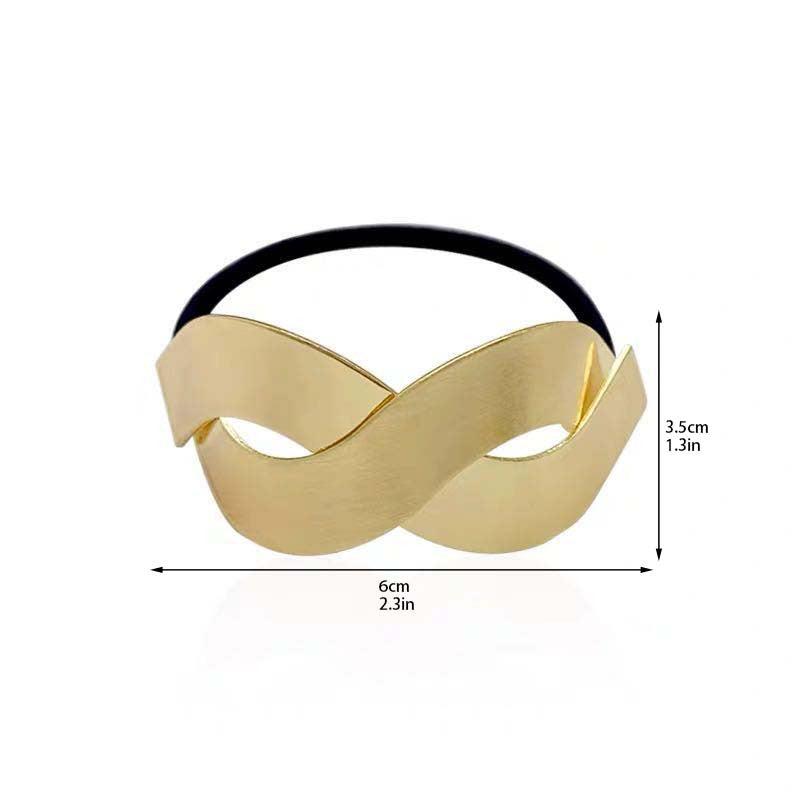 Golden Metal Hair Tie High Elastic Rubber Band Head Rope