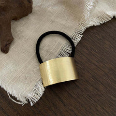 Golden Metal Hair Tie High Elastic Rubber Band Head Rope
