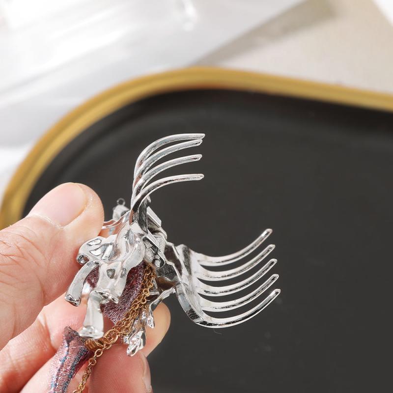 Golden Tassel Butterfly Hair Claw Ponytail Holder