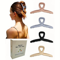 4pcs Solid Shark Claw Hair Claw Ponytail Holder Women Hair Accessories