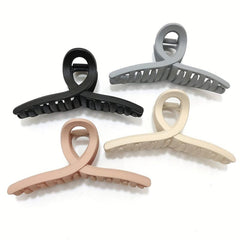 4pcs Solid Shark Claw Hair Claw Ponytail Holder Women Hair Accessories