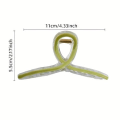 Enamel Plastic Hair Clip Style Hollow Hair Claw For Girls Women