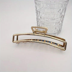 Alloy Large Hair Claw Metal Texture Hollowed Rectangular Hair Claw