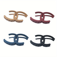 4pcs Solid Hair Claw Clip Nonslip Ponytail Holder Women Girls Hair Accessory