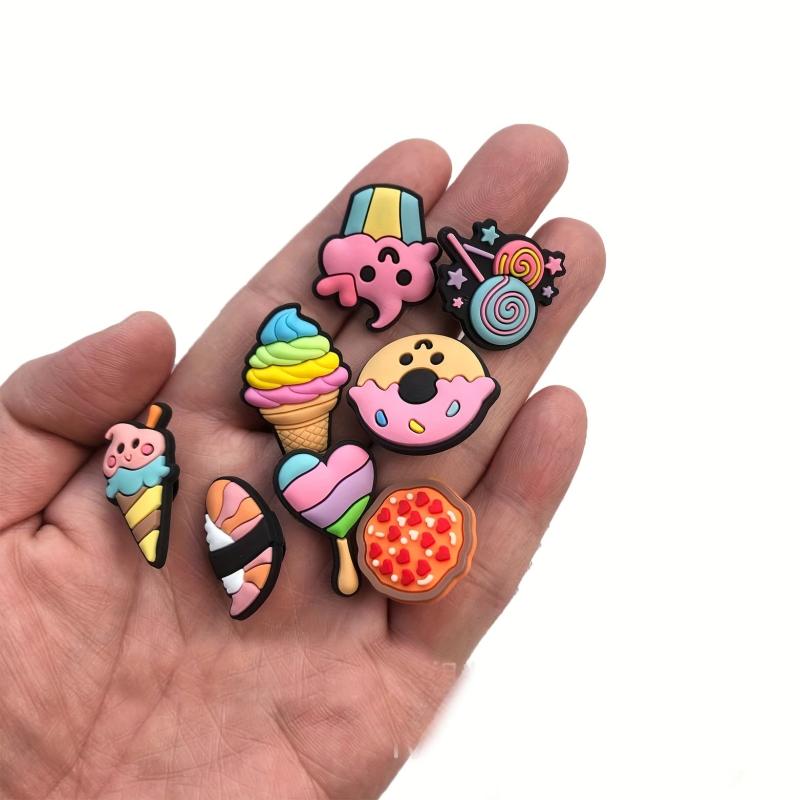Cartoon Snack Shoe Charm Clogs Sandals DIY Decoration