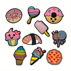 Cartoon Snack Shoe Charm Clogs Sandals DIY Decoration
