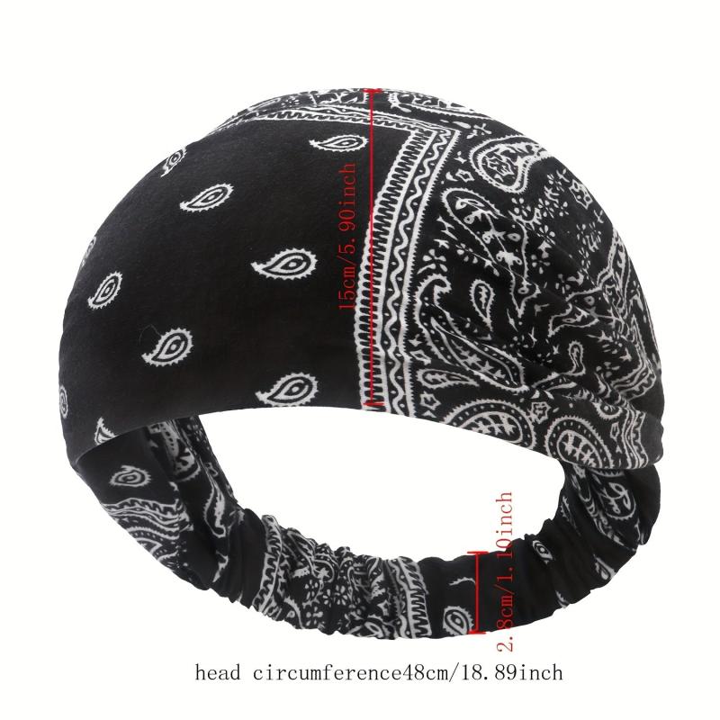 Paisley Headband Stretchy Boho Style Hair Band Headdress