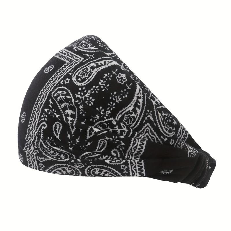 Paisley Headband Stretchy Boho Style Hair Band Headdress