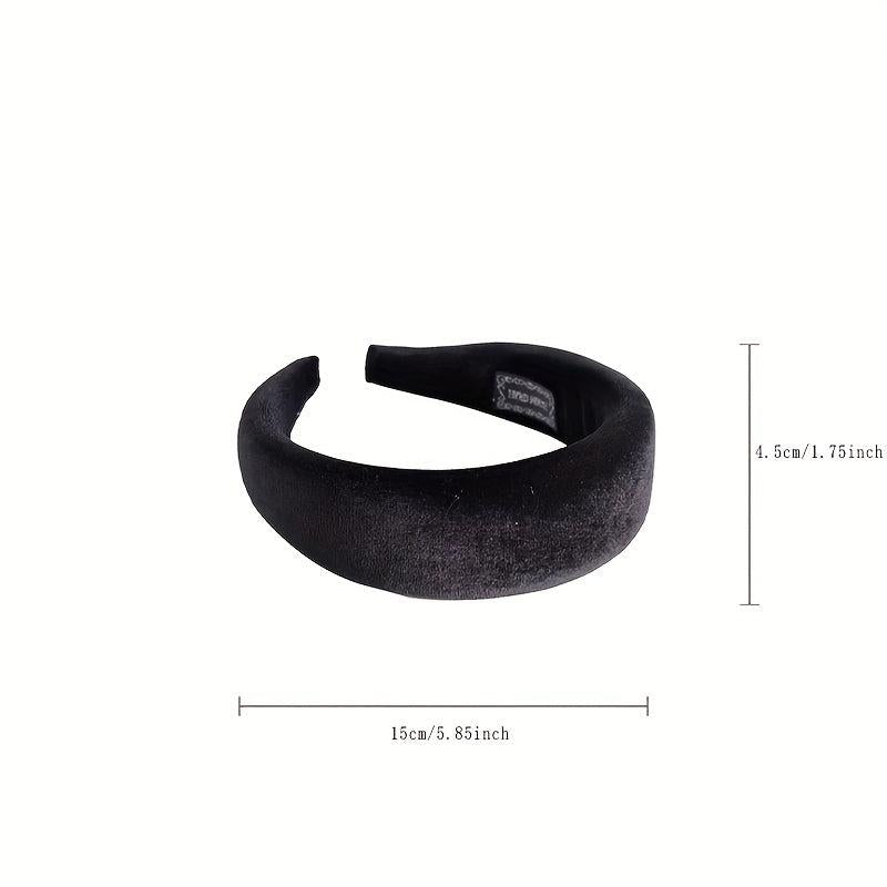 2pcs Velvet Headband Padded Hair Band Sweet Head Hoop Hair Accessories Women Gir