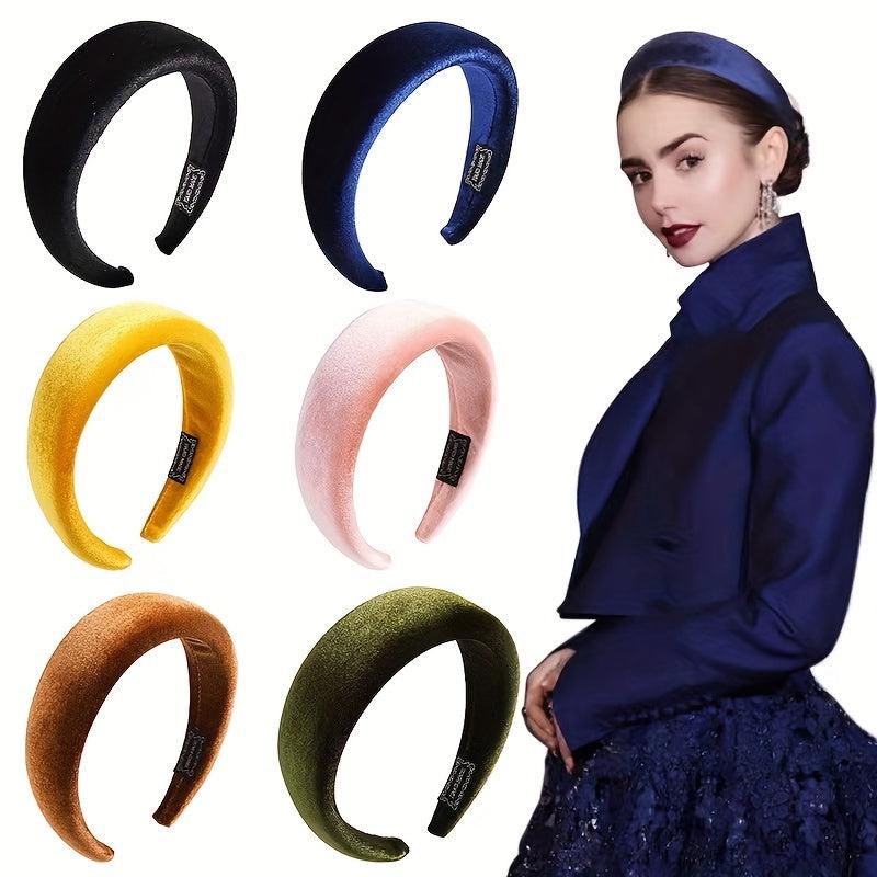 2pcs Velvet Headband Padded Hair Band Sweet Head Hoop Hair Accessories Women Gir