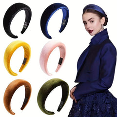 2pcs Velvet Headband Padded Hair Band Sweet Head Hoop Hair Accessories Women Gir