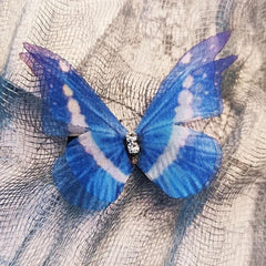 12pcs Butterfly Hair Clip Y2K Silky Colorful Clip For Side Hair Bang Braids