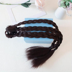 Synthetic Braided Ponytail Extensions Y2K Hairpiece for Women Girls
