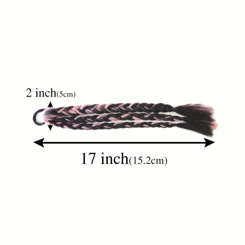 Synthetic Braided Ponytail Extensions Y2K Hairpiece for Women Girls