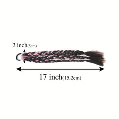 Synthetic Braided Ponytail Extensions Y2K Hairpiece for Women Girls
