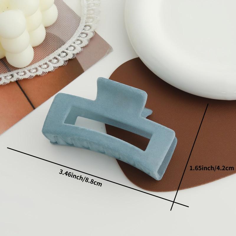 Square Claw Clips For Women Non Slip Matte Rectangle Claw Clips Small For Girls